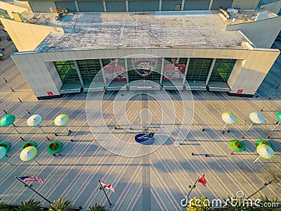 Aerial drone photo of FLA Live Arena Sunrise FL Editorial Stock Photo