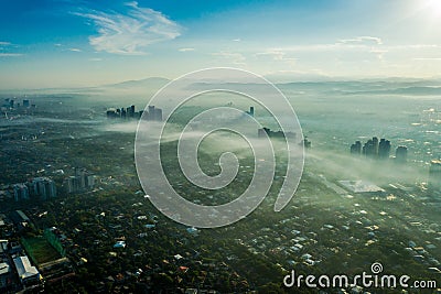 EARLY MORNING VIEW METRO MANILA, PHILIPPINES Editorial Stock Photo