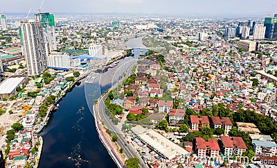 EARLY MORNING VIEW METRO MANILA, PHILIPPINES Editorial Stock Photo