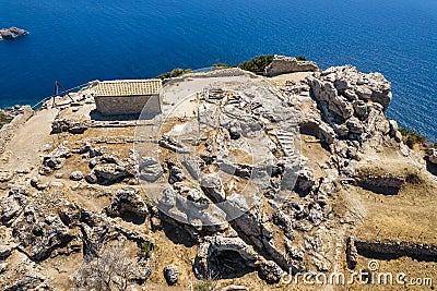 View over Angelocastro Castle, Corfu, Greece Stock Photo