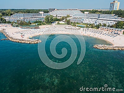 Aerial Drone View Of Neptun-Olimp Resort On The Black Sea In Romania Stock Photo