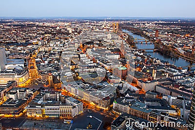 Aerial of Frankfurt am Main Editorial Stock Photo