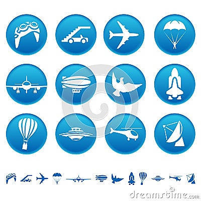 Aerial icons Vector Illustration