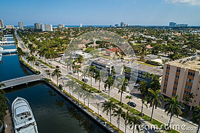 Aerial image Las Olas Boulevard fort Lauderdale FL Editorial Stock Photo