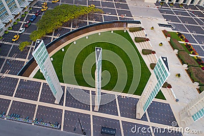 Aerial image McCormick Square Chicago Editorial Stock Photo