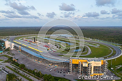 Aerial image of the Miami Homestead Speedway Editorial Stock Photo