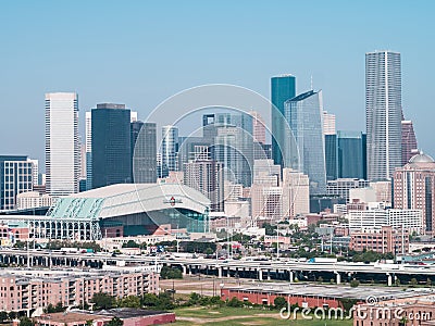 Aerial image of the Minute Maid Stadium Houston Texas USA Editorial Stock Photo