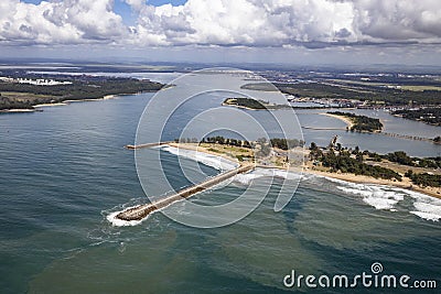 Aerial image of Richards bay South Africa Stock Photo