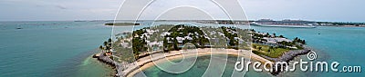 Aerial image Sunset Island Key West Stock Photo