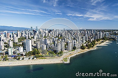 Aerial image of Vancouver, BC, British Columbia, Canada Stock Photo