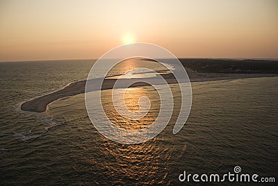 Aerial of island. Stock Photo