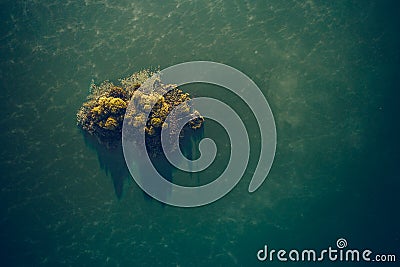 Aerial island, top view Stock Photo