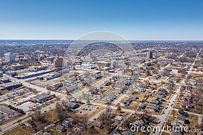 Aerial kansas city suburbs skyline Editorial Stock Photo