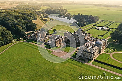 Aerial landscape of Castle Howard near York, UK Editorial Stock Photo