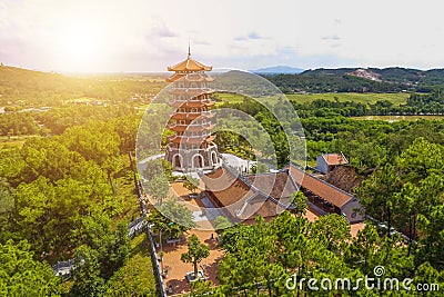 Aerial landscape of Dong Loc T-junction, Ha Tinh, Vietnam Stock Photo