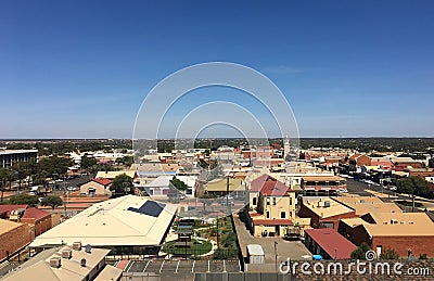 Aerial landscape view of Kalgoorlie-Boulder City Western Australia Editorial Stock Photo