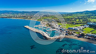 Aerial Latchi, Paphos, Cyprus Stock Photo