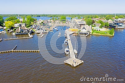 Aerial from the Loosdrechtse Plassen in the Netherlands Stock Photo