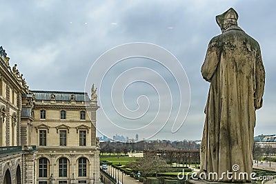 Aerial louvre museum exterior view Stock Photo