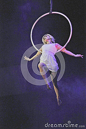 Aerial lyra act Editorial Stock Photo