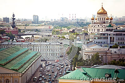 Aerial Moscow view Stock Photo