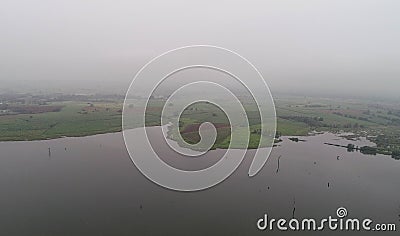 Aerial nature view though the drone Stock Photo