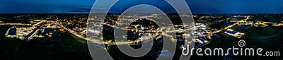 Aerial night view of the Letterkenny, County Donegal, Ireland Stock Photo