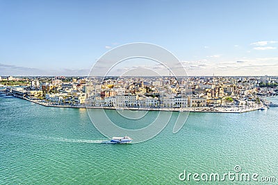 Aerial panorama of Brindisi, Puglia, Italy Stock Photo