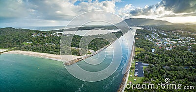 Aerial panorama of North Haven. Stock Photo