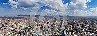 Aerial panorama view of Ulaanbaatar Editorial Stock Photo