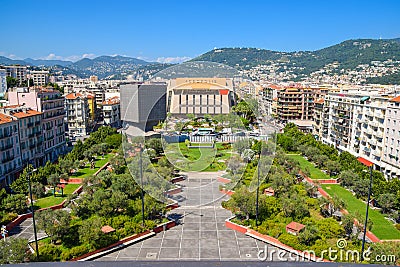 Aerial view of the Acropolis centre, Nice, South of France Editorial Stock Photo
