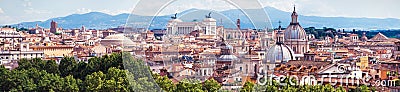 Aerial panoramic view of Rome, Italy Stock Photo