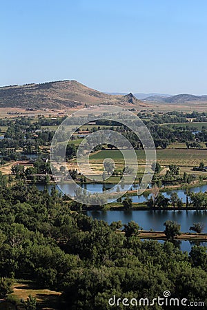 An Aerial Perspective of Boulder Valley, Colorado Stock Photo