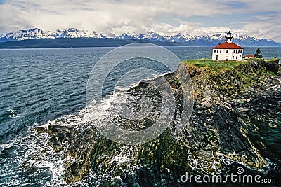 Aerial photo Alaska Stock Photo