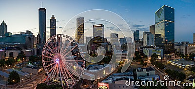 City of Atlanta skyline at sunrise. Editorial Stock Photo