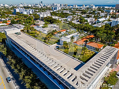 Aerial photo Baptist Health building Miami South Beach Alton Road Editorial Stock Photo