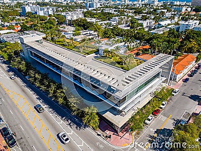 Aerial photo Baptist Health building Miami South Beach Alton Road Editorial Stock Photo