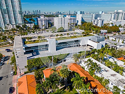 Aerial photo Baptist Health building Miami South Beach Alton Road Editorial Stock Photo