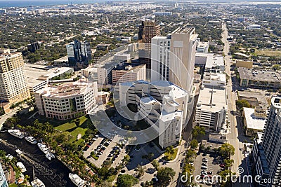 Aerial photo of the Broward County Jail Downtown Fort Lauderdale FL Editorial Stock Photo