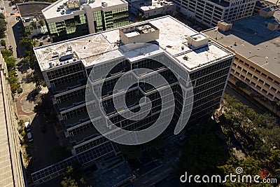 Aerial photo Broward Public LIbrary Foundation Downtown Fort Lauderdale FL Editorial Stock Photo