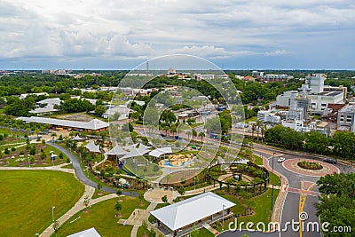 Aerial photo Depot Park Gainesville FL Stock Photo