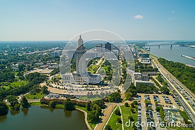 Aerial photo Downtown Baton Rouge Louisiana USA Editorial Stock Photo