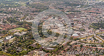 Aerial photo of the Dutch city of Breda Stock Photo