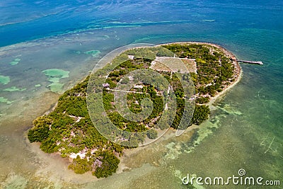 Aerial photo Indian Key Historic State Park Florida Keys Stock Photo