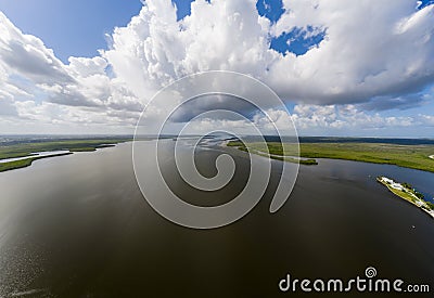 Aerial photo Matlacha Pass Aquatic Preserve Florida USA Stock Photo