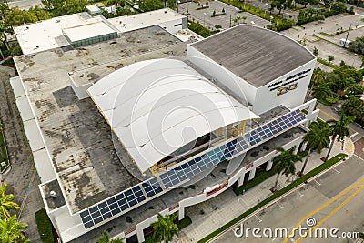 Aerial photo Museum of Discovery and Science Fort Lauderdale FL Editorial Stock Photo