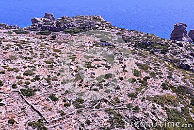 Aerial photo of pirate village in saria Stock Photo