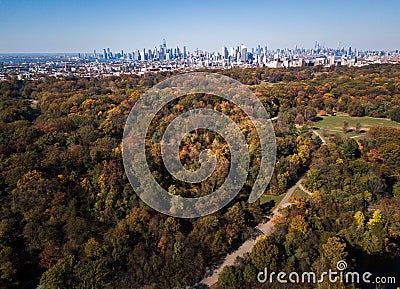 Aerial photo of Prospect park Stock Photo