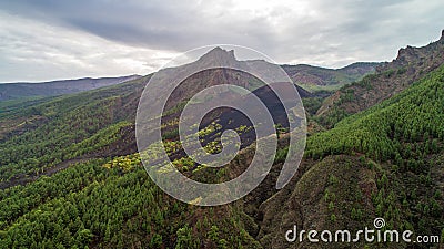 Small volcano in Tenerife, Canary Islands. Stock Photo