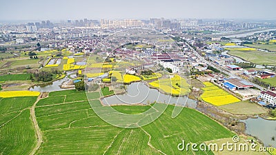 Aerial photo of summer rural ecological pastoral scenery in xuancheng city, anhui province, China Stock Photo